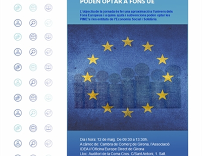 Jornada sobre Fons Europeus: com les PIME's i Entitats de l'Economia social i Solidària poden optar a fons europeus